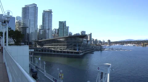 Convention center static MS Vancouver, BC Stock Footage 53052958