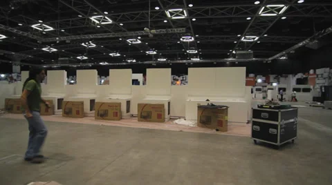 Convention Center Walkthrough 2 Stock Footage 30206932