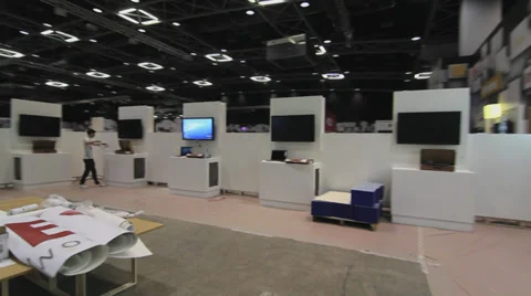 Convention Center Walkthrough Stock Footage 30206428
