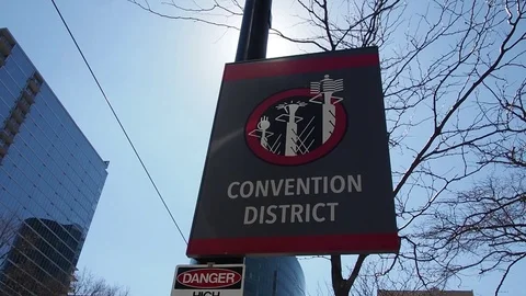 Convention District Sign 動画素材 105174262