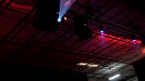 Convention Event LAN Gaming Lighting Lights Stock Footage 52053866