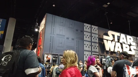 Convention Floor - Star Wars, He-Man, Comic Con SDCC 2019 Stock Footage 112937457