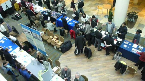 Convention at Mall Time Lapse Stock Footage 621039