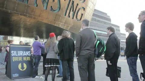 Convention queue Video stock 10848791