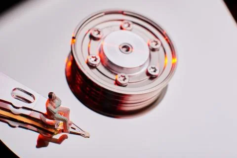 Conventional computer hard disk drive HDD Foto stock