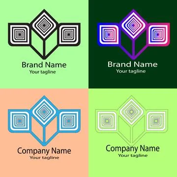 Convergence of Dimensions logo Stock Illustration