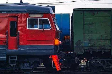 Convergence of Trains Stock Photos