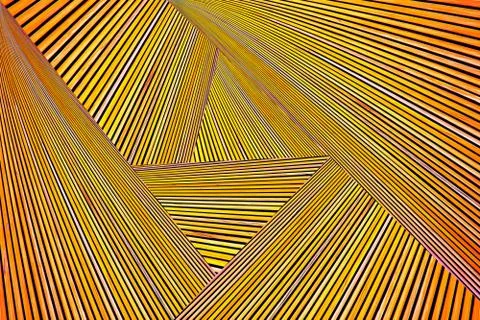 Converging lines of planks. Stock Photos