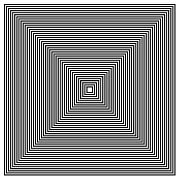 Converging, Radiating Squares Stock Illustration