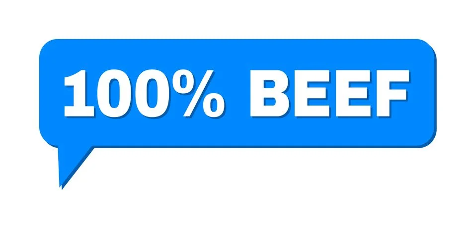 Conversation 100% BEEF Colored Cloud Message 스톡 일러스트