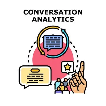 Conversation analytics concept detecting customer feedback Stock Illustration