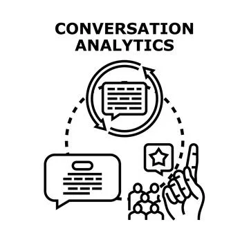 Conversation analytics concept detecting customer feedback Stock Illustration