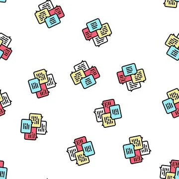 Conversation and chatting leisure vector seamless pattern 스톡 일러스트