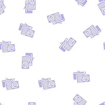 Conversation approval glyph vector seamless pattern イラスト素材