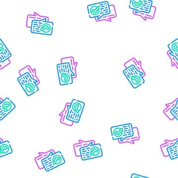 Conversation approval vector seamless pattern Stock Illustration
