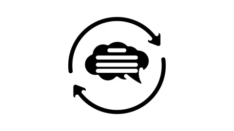 Conversation arrows natural language processing nlp glyph icon animation Stock Footage 326735012