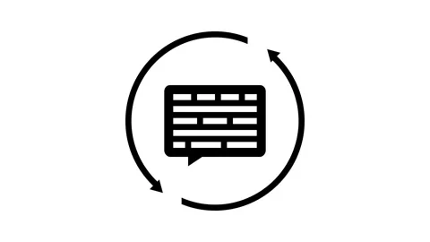 Conversation arrows nlp glyph icon animation Stock Footage 326145144