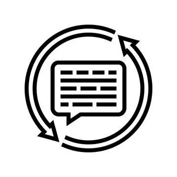 Conversation arrows nlp line icon vector illustration Illustration
