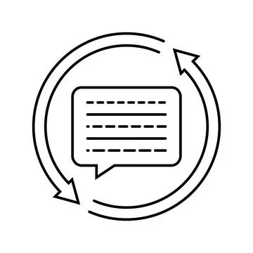 Conversation arrows nlp line icon vector illustration Stock Illustration
