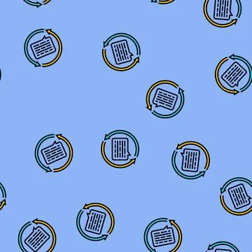Conversation arrows nlp vector seamless pattern Stock Illustration