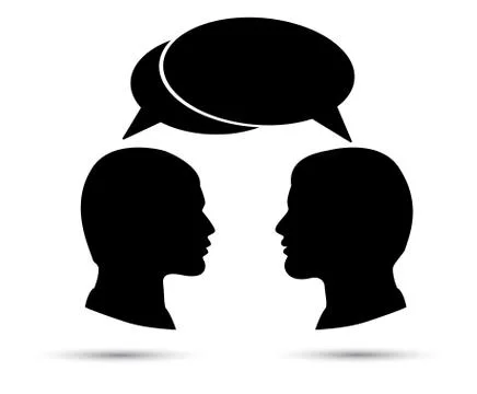 Conversation between two men. Stock Illustration