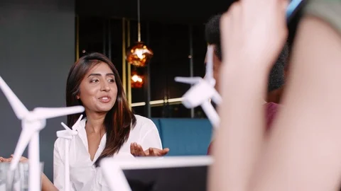 Conversation between work mates at a business meeting  Stock-Footage 111411768