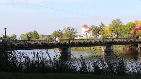 Conversation on the bridge Stock Footage 162686021