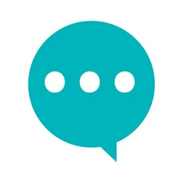 Conversation bubble and three dots Stock Illustration