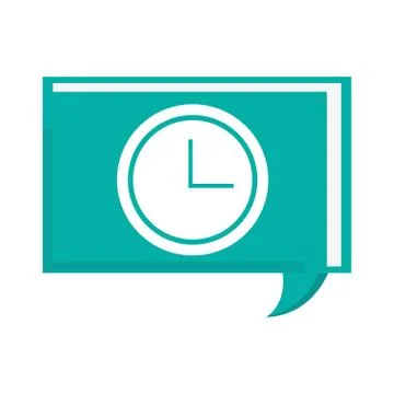 Conversation bubble with clock イラスト素材