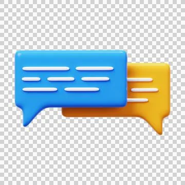 Conversation Bubbles Messages. Chat icon. 3d render Illustrazione stock
