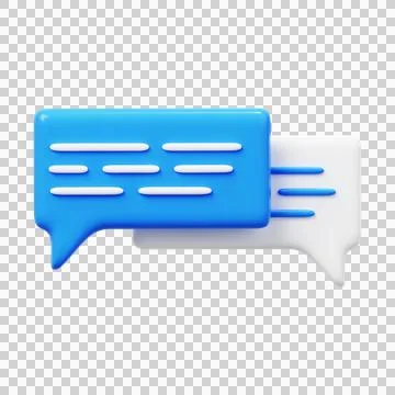 Conversation Bubbles Messages. Chat icon. 3d render Illustrazione stock