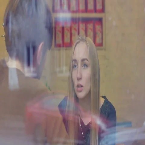 The Conversation in the Cafe Stock Footage 69423542