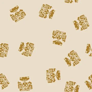 Conversation chat bot glyph vector seamless pattern Stock Illustration