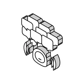 Conversation chat bot isometric icon vector illustration Stock Illustration