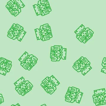 Conversation chat bot line vector seamless pattern Stock Illustration