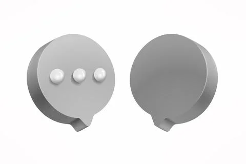 Conversation concept. Speech bubbles on white background. 3d vector illustr.. Иллюстрация