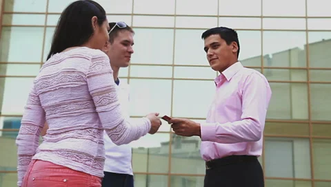 Conversation credit card Stock Footage 42775967