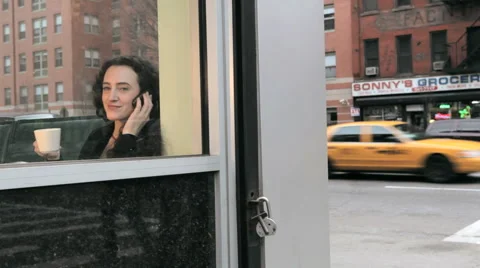 Conversation in a diner Stock Footage 6531892