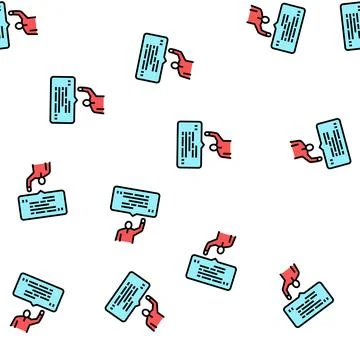 Conversation english vector seamless pattern Illustrazione stock