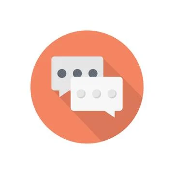 Conversation flat color icon Illustrazione stock