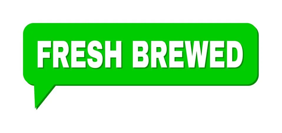 Conversation FRESH BREWED Colored Cloud Message 스톡 일러스트