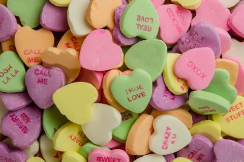 Conversation hearts horizontal 写真素材