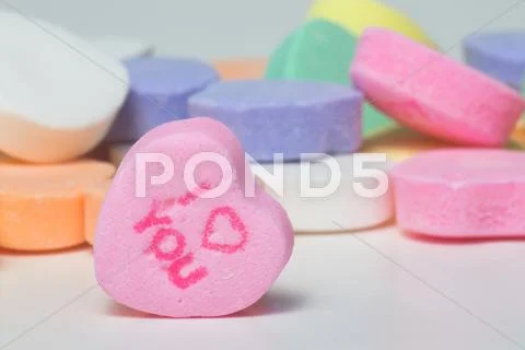 Conversation Hearts Stock Photos