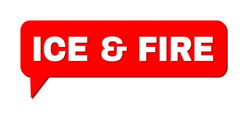 Conversation ICE &amp; FIRE Colored Bubble Message Illustrazione stock
