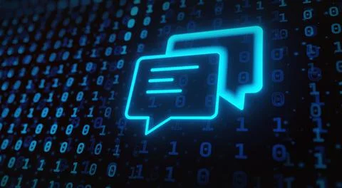 Conversation icon abstract blue background illustration design 库存插图
