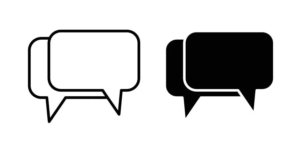 Conversation icon bundle for website design projects Stock Illustration