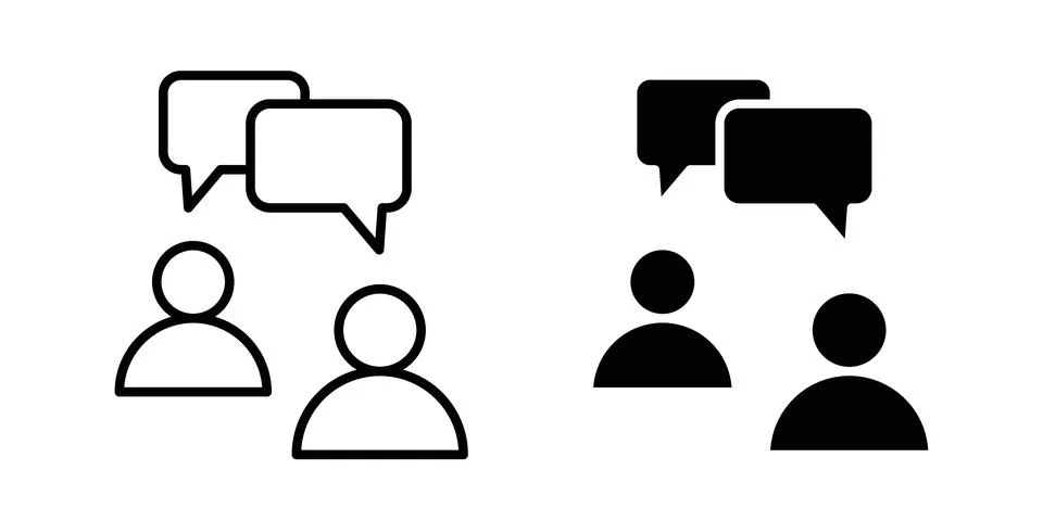 Conversation icon bundle for website design projects Stock Illustration