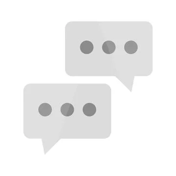 Conversation Icon. Dialogue. two speech bubble icons. Vector. Stock Illustration