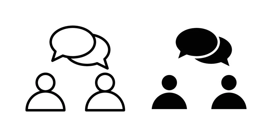 Conversation icon illustration vector, icon set for apps Stock Illustration