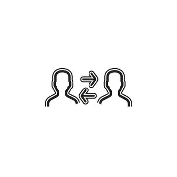 Conversation icon - vector communication icon. people talk sign and symbol Stock Illustration